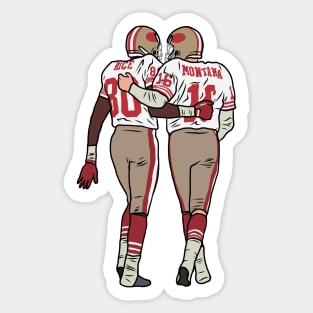 Jerry Rice and Joe Montana Sticker